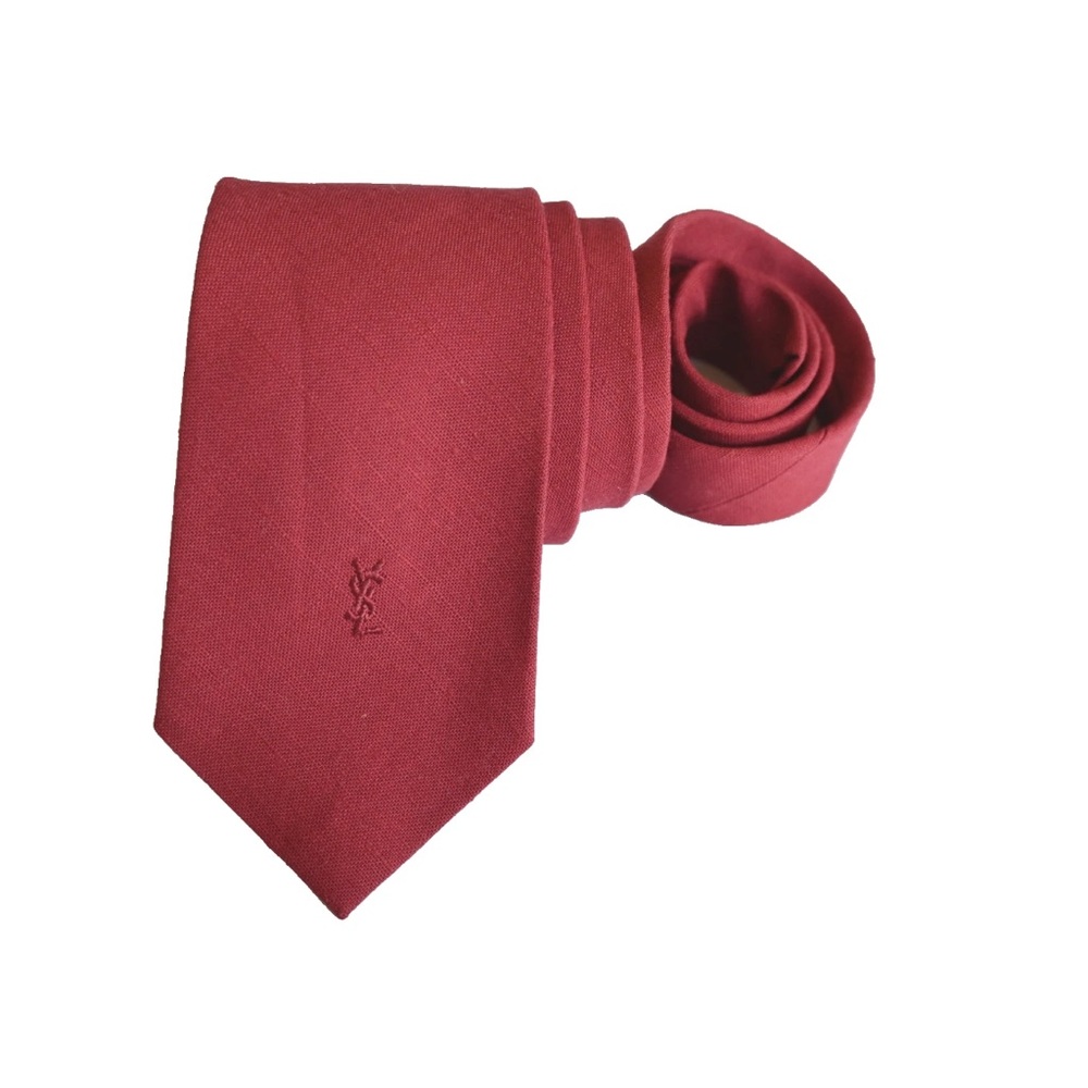 Yves Saint Laurent Burgundy Tie